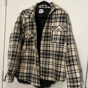 Princess Polly Tan plaid Shacket, never worn!